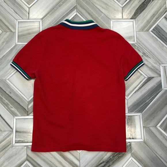 Gucci Red Polo with Striped Accents - Picture 5 of 5